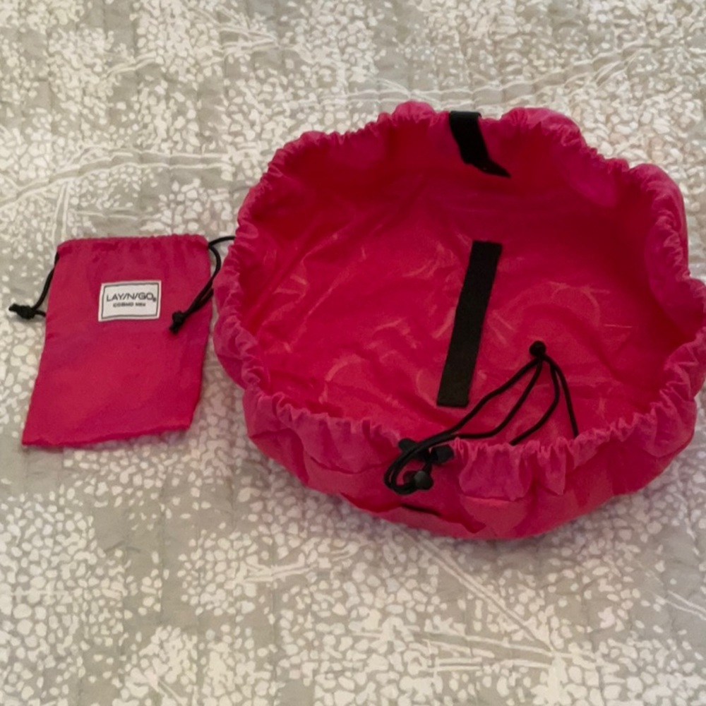 Lay-n-Go Pink Drawstring Bag